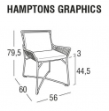 Кресло металлическое Robertirattan Hamptons Graphics алюминий Фото 2
