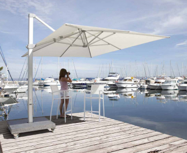 Зонт профессиональный Skyline Design Kingston алюминий, sunbrella серебристый, натуральный Фото 4