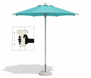 Зонт пляжный профессиональный Ø2.2 м Magnani Picasso алюминий, Tempotest Para Фото 1