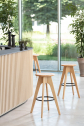 Табурет деревянный  полубарный  с обивкой SIPA Tommy ясень, металл, ткань Фото 15