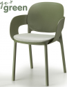 Кресло пластиковое с обивкой Scab Design Hug технополимер, акрил оливковый Фото 1