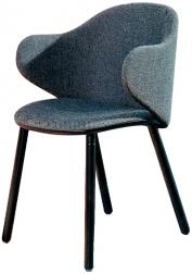 Кресло деревянное с обивкой-thumbs-Фото1