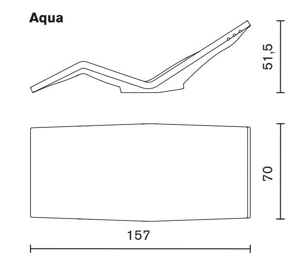 Шезлонг пластиковый Aqua