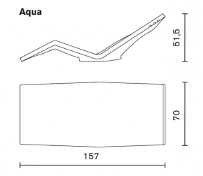 Шезлонг пластиковый Aqua