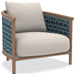 Кресло лаунж деревянное плетеное-thumbs-Фото1