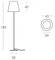 Торшер пластиковый SLIDE Ali Baba Steel Lighting сталь, полиэтилен белый Фото 2