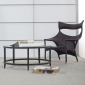 Кресло лаунж плетеное JANUS et Cie Amari алюминий, искусственный ротанг палладиевый саржевый Фото 10