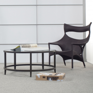 Кресло лаунж плетеное JANUS et Cie Amari алюминий, искусственный ротанг палладиевый саржевый Фото 10