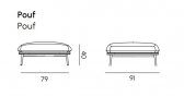 Пуф с подушкой Myyour Piuma алюминий, ткань Фото 2
