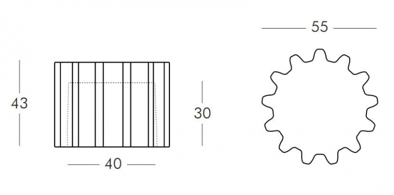 Стол-пуф пластиковый журнальный Gear Standard