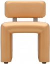 Банкетка одноместная со спинкой Профдиван Осло дерево, кожа бежевый Фото 2