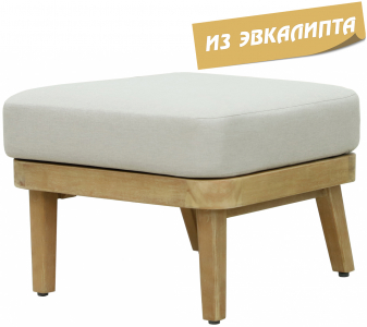 Пуф с подушкой Tagliamento Mali эвкалипт, роуп, полиэстер натуральный Фото 1