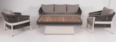 Комплект лаунж мебели Bomonti Southwester алюминий, ироко, роуп, ткань Фото 7