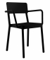 Кресло пластиковое Resol Lisboa armchair стеклопластик черный Фото 1