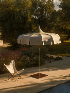 Зонт пляжный профессиональный Ø2.4 м Crema Lotus Pagoda алюминий, акрил Фото 11