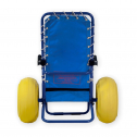 Инвалидный шезлонг для бассейна и пляжа NEMO Roller алюминий, ткань синий, желтый Фото 8