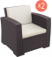 Комплект плетеных кресел с подушкам Monaco Lounge Set 2