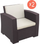 Комплект плетеных кресел с подушкам Monaco Lounge Set 2