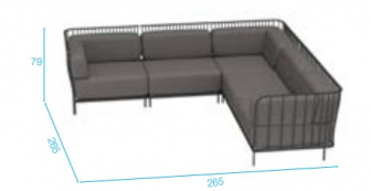 Диван угловой металлический с подушками-thumbs-Фото3