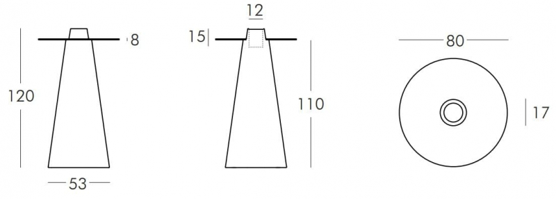 Стол пластиковый барный светящийся Peak Lighting