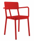 Кресло пластиковое Resol Lisboa armchair стеклопластик красный Фото 1