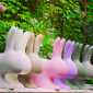 Стул пластиковый Qeeboo Rabbit полиэтилен серый Фото 16
