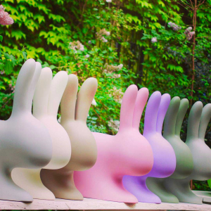 Стул пластиковый Qeeboo Rabbit полиэтилен серый Фото 16