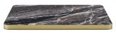 Столешница прямоугольная PEDRALI Laminate ЛДСП, ABS-пластик черный мрамор, латунный Фото 1