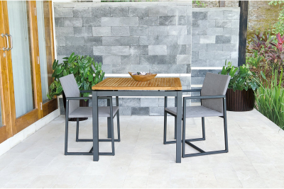 Стол деревянный обеденный Giardino Di Legno Lui & Lei алюминий, тик Фото 4