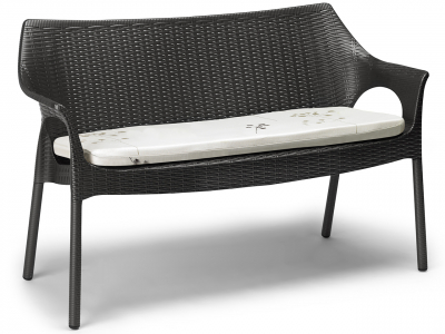 Диван пластиковый плетеный SCAB GIARDINO Olimpo Sofa алюминий, полипропилен антрацит Фото 3
