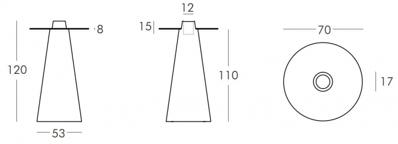 Стол пластиковый барный светящийся Peak Lighting