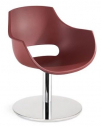 Кресло вращающееся PAPATYA Opal-M Pro сталь, поликарбонат хромированный, кирпично-красный Фото 1