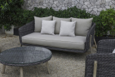 Комплект плетеной мебели Tagliamento Jura акация, алюминий, искусственный ротанг, полиэстер серый, натуральный Фото 16