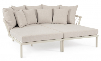 Лаунж-лежак плетеный двойной с подушками-thumbs-Фото1