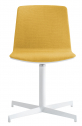 Стул офисный вращающийся PEDRALI Noa сталь, алюминий, поликарбонат, ткань белый, желтый Фото 1