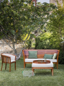 Диван деревянный с подушкой Giardino Di Legno Georgetown тик, акрил Фото 6