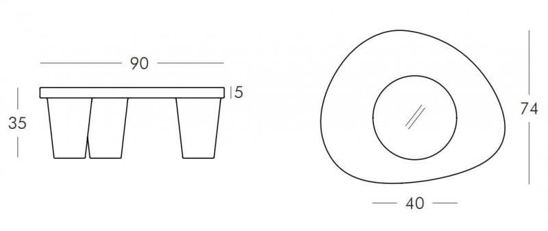 Столик пластиковый журнальный Low Lita Table Standard