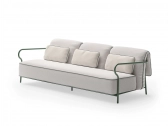 Диван трехместный с подушками Unopiu Salò алюминий, акрил Фото 6