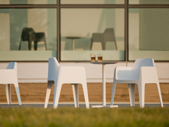 Кресло пластиковое Plus, белый
