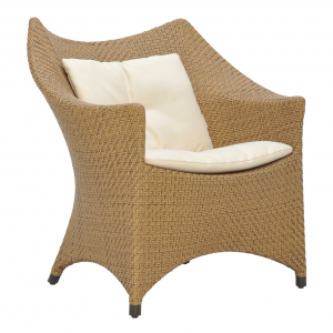 Кресло лаунж плетеное JANUS et Cie Amari алюминий, искусственный ротанг карамельный Фото 7