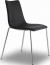 Стул с обивкой Scab Design Zebra Pop 4 legs  сталь, поликарбонат, искусственная кожа хром, черный Фото 4