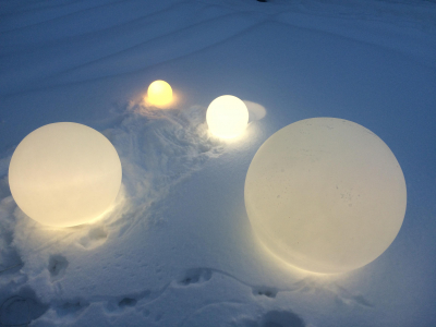 Шар пластиковый светящийся LED Minge полиэтилен белый Фото 19