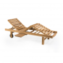 Шезлонг-лежак деревянный RosaDesign Clark тик натуральный Фото 3