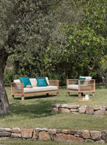 Диван с подушками Giardino Di Legno Saint Tropez тик, акрил Фото 7