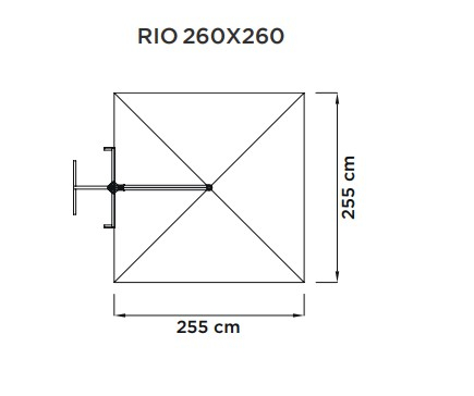 Зонт профессиональный 2.6х2.6 м Rio