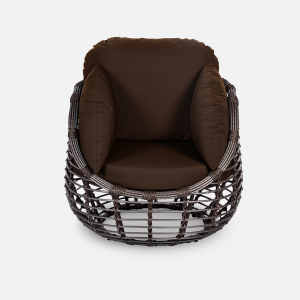 Комплект плетеной мебели ReeHouse Lotus алюминий, искусственный ротанг, олефин, стекло шоколад металлик, коричневый, бронза Фото 15