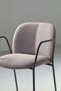 Кресло с обивкой Scab Design Mentha Pop сталь, технополимер, ткань антрацит, светло-серый Фото 10