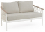 Диван двухместный с подушками Garden Relax Fenix алюминий, роуп, олефин белый Фото 1