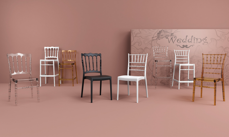Стул прозрачный барный Chiavari Bar 75