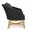 Кресло плетеное с подушками Garden Relax Coachella тик, роуп, олефин натуральный, антрацит Фото 4